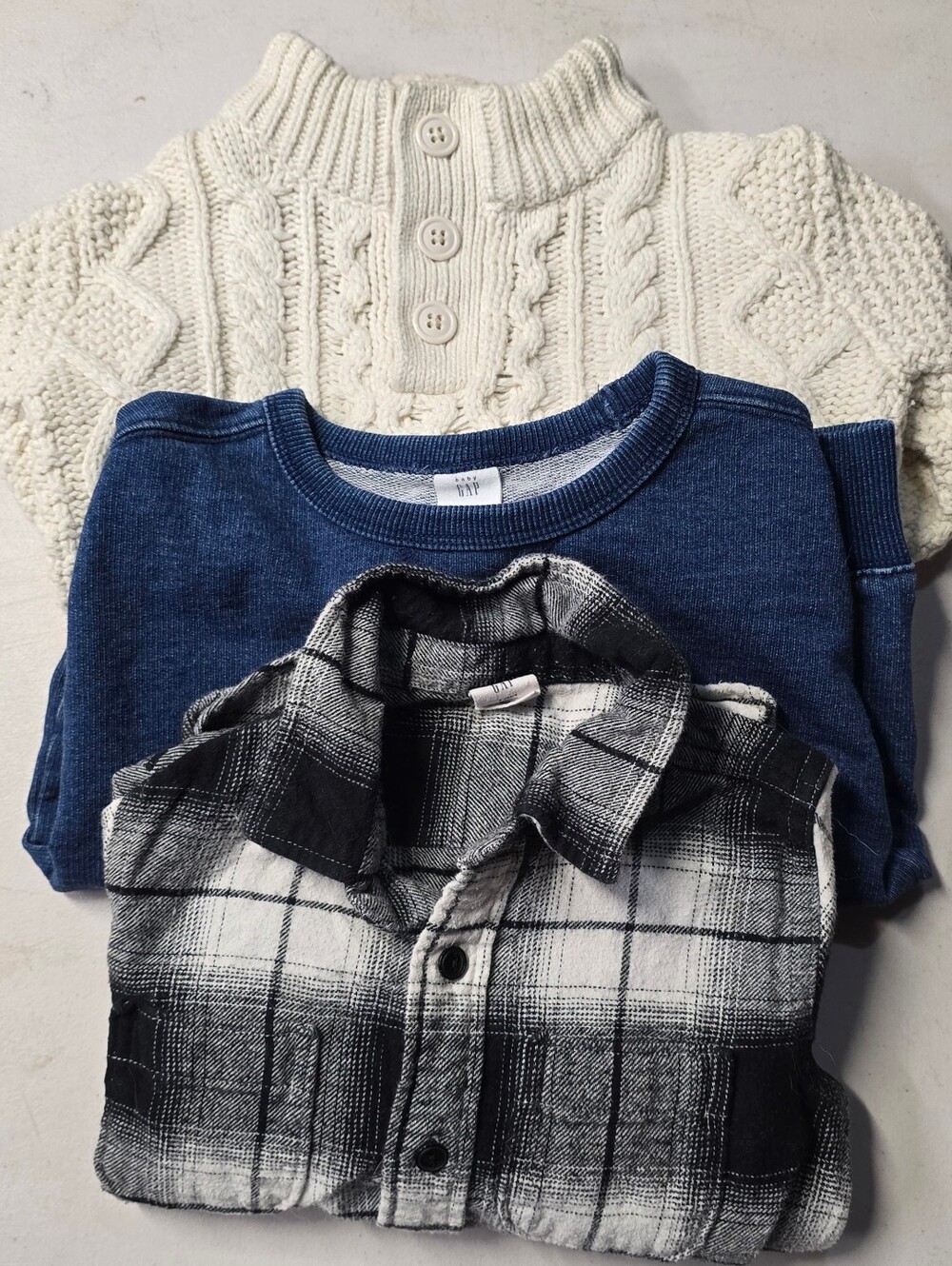Baby Gap Lot Of 3 Mixed Sizes Long Sleeves